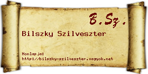 Bilszky Szilveszter névjegykártya