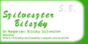 szilveszter bilszky business card